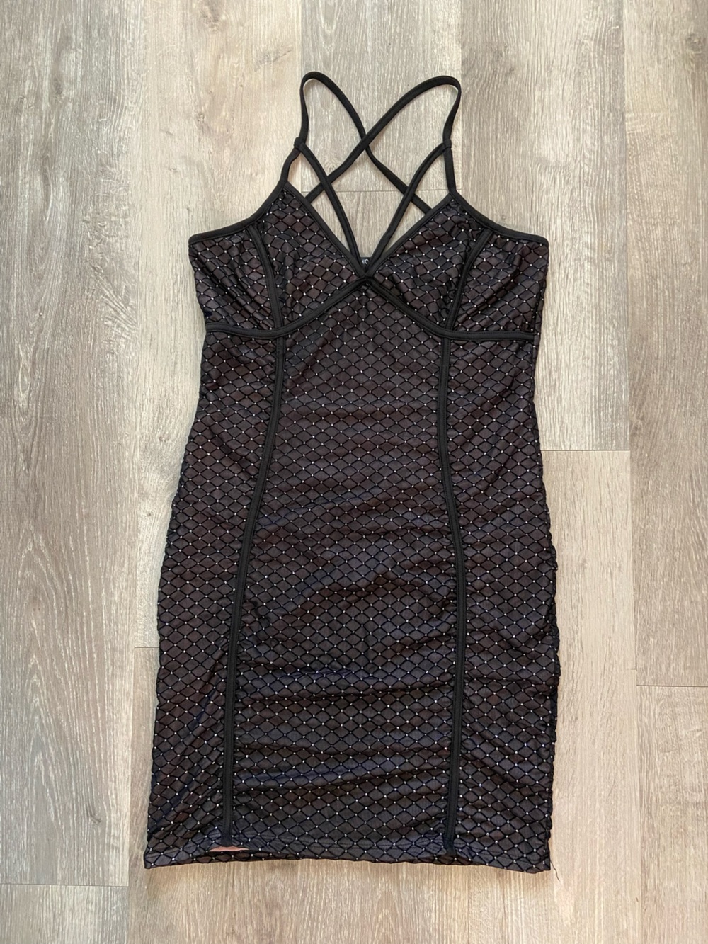 Fashion Nova Sexy Going-out Black Sparkle Glitter Dress